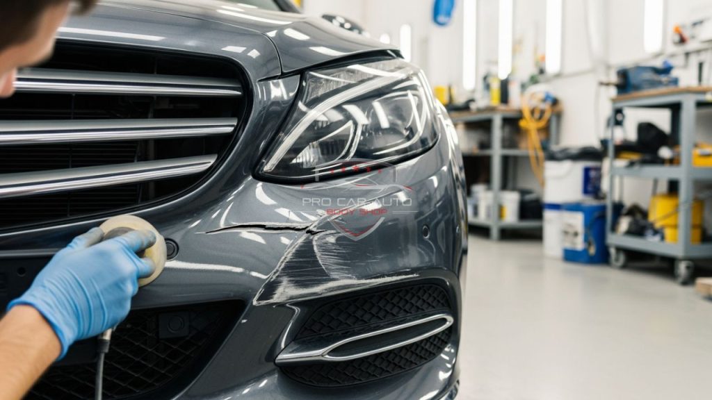 Mercedes Benz Bumper Repair in Pompano Beach
