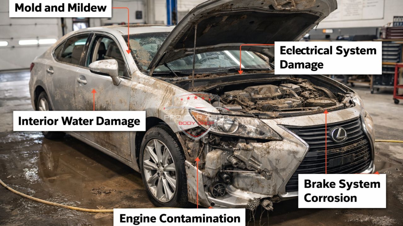 Flood damaged vehicle restoration Fort Lauderdale