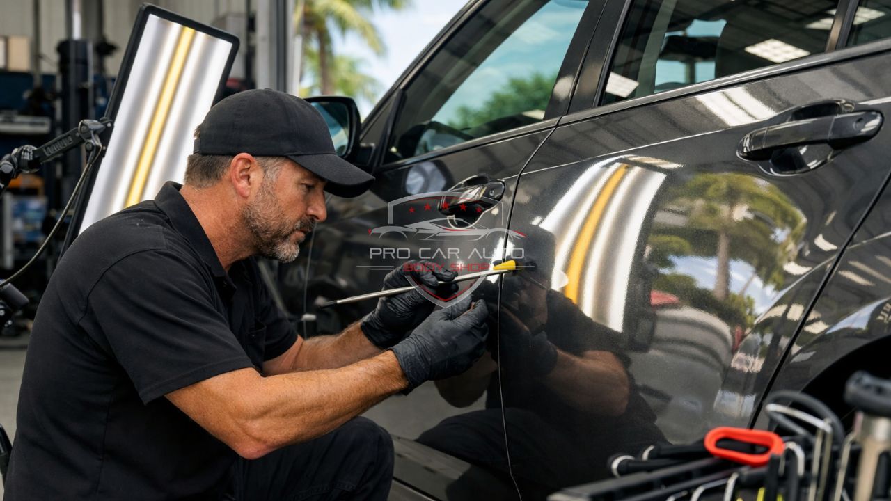 Reparacion de Abolladuras sin Pintura PDR en Pompano Beach