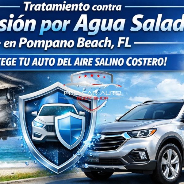 Tratamiento contra corrosión por agua salada en Pompano Beach, FL, protección automotriz contra aire salino costero y óxido en la carrocería y chasis 